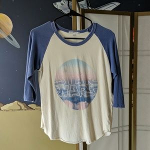 3/4 sleeve Junk Food Shirt Star Wars sz M